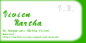vivien martha business card