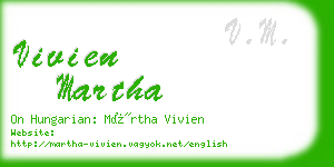 vivien martha business card